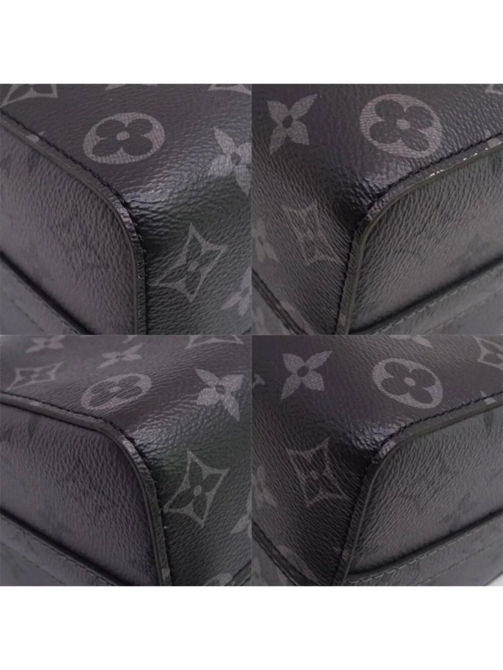 Louis Vuitton City Keepall Shoulder Bag Monogram Eclipse Reverse Black Silver